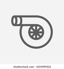 Car turbo icon line symbol. Isolated vector illustration of  icon sign concept for your web site mobile app logo UI design.