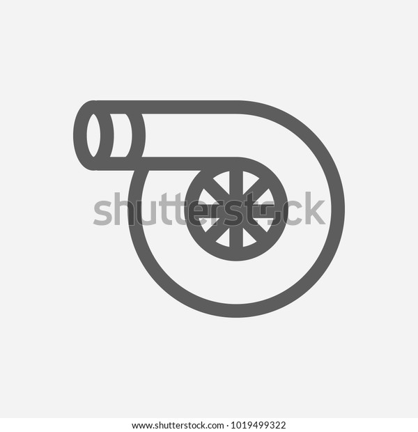 Car\
turbo icon line symbol. Isolated vector illustration of  icon sign\
concept for your web site mobile app logo UI\
design.