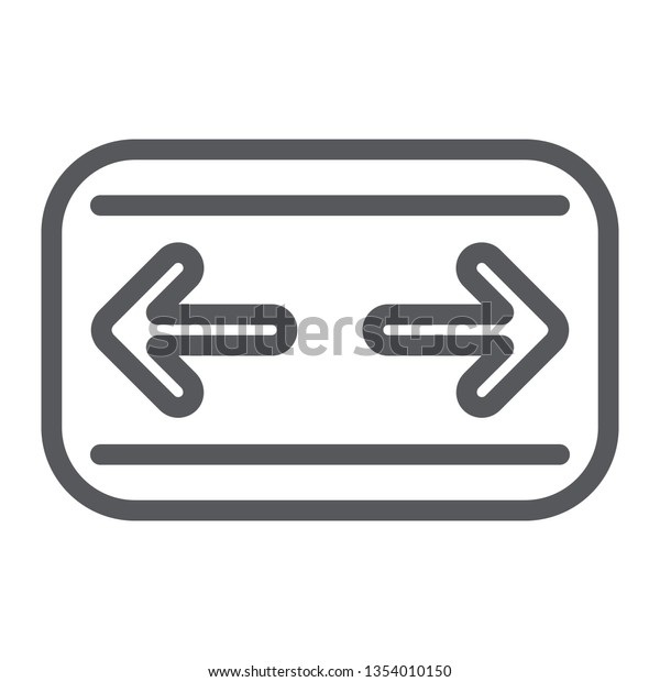 Car turn signals line icon, auto and panel, dashboard\
sign, vector graphics, a linear pattern on a white background, eps\
10.