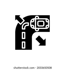 Autodreh Silhouette Symbol Vektorgrafik 
