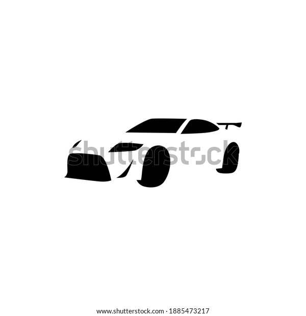 car\
type grand tourer sport car icon on white\
background