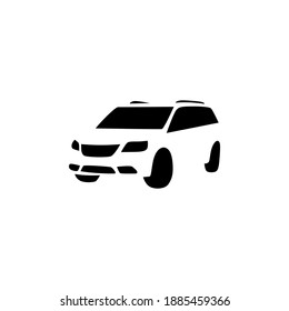 car type suv offroad car icon on white background