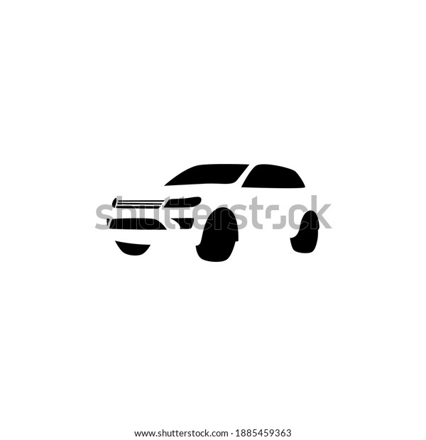 car type
suv offroad car icon on white
background