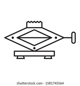 Car Tyre Changer helping Steel Tool Concept, Screw Jack Vector Icon design