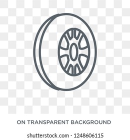 car tyre icon. car tyre design concept from Car parts collection. Simple element vector illustration on transparent background.