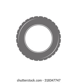 Car Tyre Icon On White Background