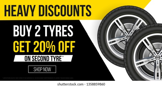 Car Tyres For Sale Chertsey, Car Tyres Promotion Banner Realistic Tyres With Promo Text For Flyers Banners Etc, Car Tyres For Sale Chertsey