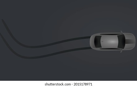 Autoreifen-Trail. Vektorgrafik