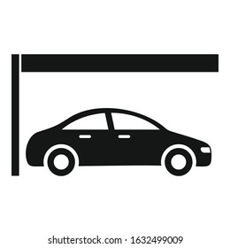 Car Underground Parking Icon. Simple Illustration Of Car Underground Parking Vector Icon For Web Design Isolated On White Background