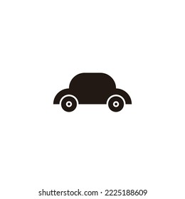Car, unique geometric symbol simple logo vector