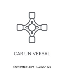 car universal joint linear icon. Modern outline car universal joint logo concept on white background from car parts collection. Suitable for use on web apps, mobile apps and print media.