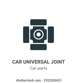 Car universal joint vector icon on white background. Flat vector car universal joint icon symbol sign from modern car parts collection for mobile concept and web apps design.