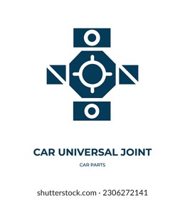 car universal joint vector icon. car universal joint, tool, car filled icons from flat car parts concept. Isolated black glyph icon, vector illustration symbol element for web design and mobile apps
