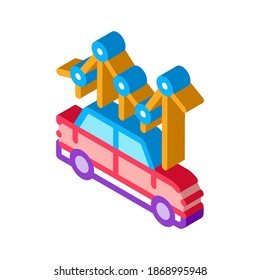 car use infographic icon vector. isometric car use infographic sign. color isolated symbol illustration