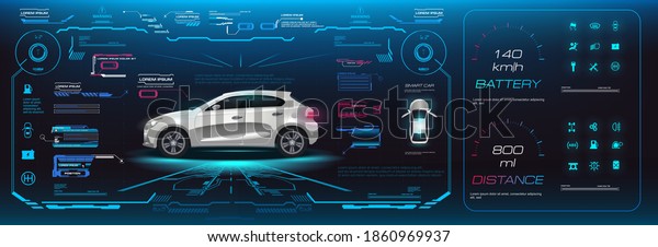 Car\
user interface HUD, GUI, UI. Options, settings, power supply of the\
car electrics. Virtual graphical interface with vehicle settings\
and characteristics. Autonomous driving on the\
road