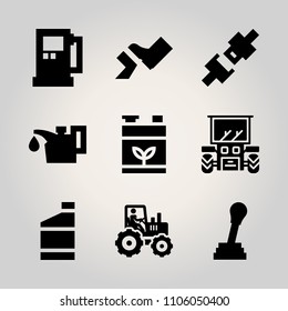 Car Utensils icon set. essential, harvest, field and truck vector illustration for web