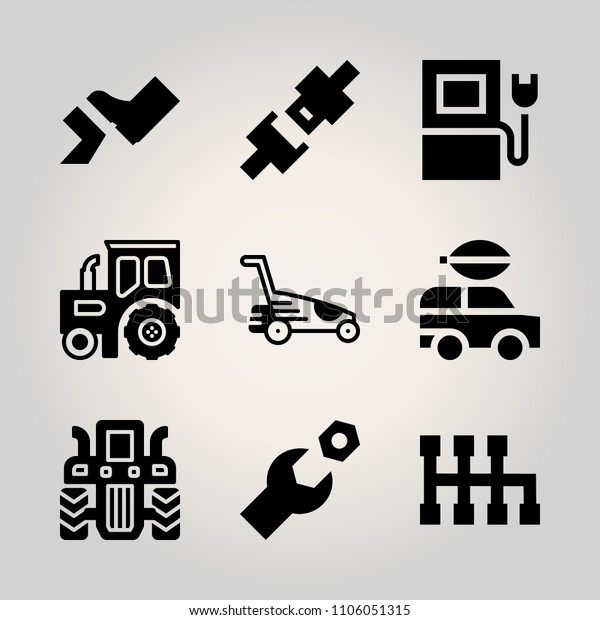 Car Utensils icon set. people,\
loading, engineering and repair vector illustration for\
web