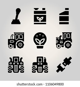 Car Utensils icon set. skyline, vehicle, recycle and transport vector illustration for web