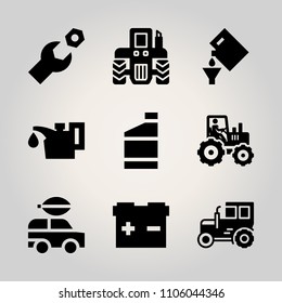 Car Utensils icon set. vector illustration for web