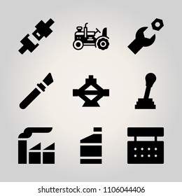 Car Utensils icon set. vector illustration for web