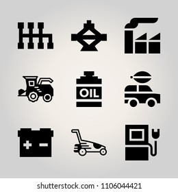 Car Utensils icon set. vector illustration for web