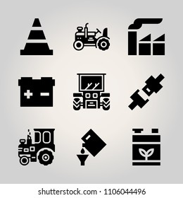 Car Utensils icon set.  vector illustration for web