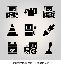 Car Utensils icon set. vector illustration for web