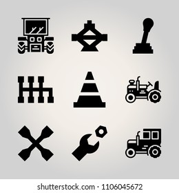 Car Utensils icon set. vector illustration for web