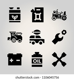 Car Utensils icon set. vector illustration for web