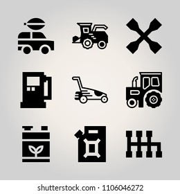 Car Utensils icon set. vector illustration for web