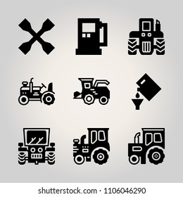 Car Utensils icon set.  vector illustration for web