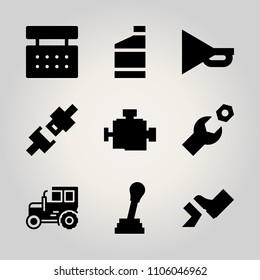 Car Utensils icon set.  vector illustration for web