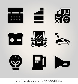Car Utensils icon set.  vector illustration for web