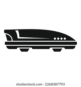 Autovermietung Kasten Symbol einfache Vektorgrafik. Dachgepäck. Reisefracht