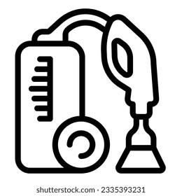 Car vacuum cleaner line icon, car washing concept, Industrial Cleaning Tool sign on white background, Cleaning machine icon in outline style for mobile and web design. Vector graphics