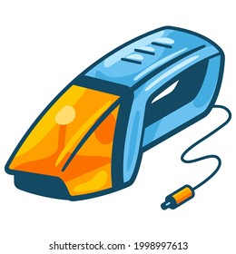 Car vacuum cleaner vector cartoon illustration isolated on a white background.