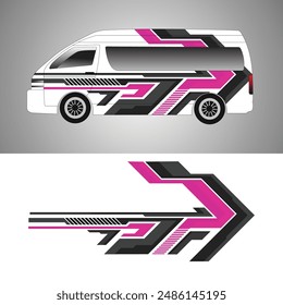 Car van cargo decal design vector