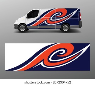 Car van designs . Wrap designs template vector.