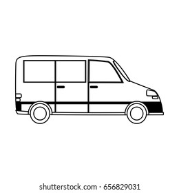 car van  sideview cartoon icon image 