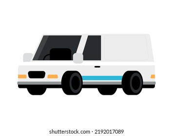 car van transport icon flat isolated