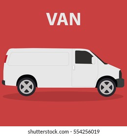 Car Van vehicle transport type design.