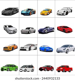 Arte del vector del coche, ilustración vectorial del coche, artes del coche