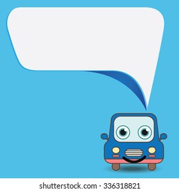 Car vector background illustration with textbox
