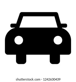 Car vector black icon in flat style