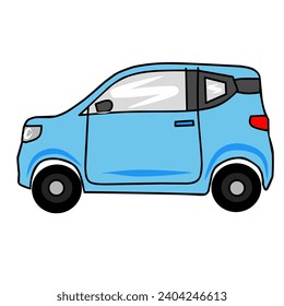 Car vector blue color for illustration and presntation