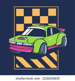 car vector in cartoon style great for logos, posters, apparel,