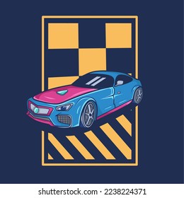 car vector in cartoon style great for logos, posters, apparel,