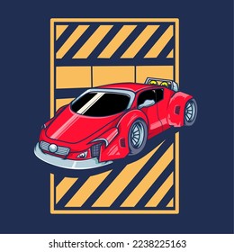 car vector in cartoon style great for logos, posters, apparel,