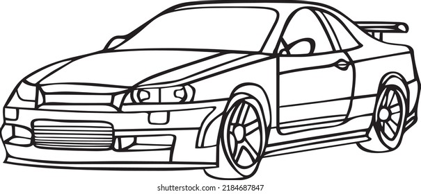 Car Vector Clip Art Black White Stock Vector (Royalty Free) 2184687847 ...
