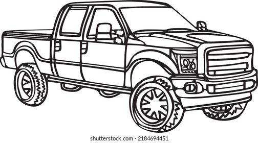 Car Vector Clip Art, Black And White